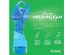 O2COOL Elite Handheld Misting Fan with Large Opening for Ice Cube, 2 AA Battery-Powered, Blue