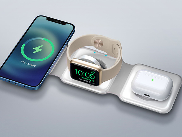 Premium Apple Charging Station, 3-in-1 Wireless Charger, Apple Watch  Charger, Wireless Charging Stand