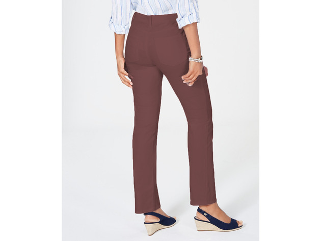 Charter Club Women's Petite Lexington Straight-Leg Jeans Red Size 6P