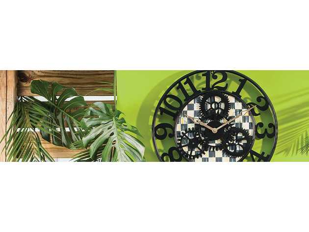 MacKenzie-Childs Courtly Check Farmhouse Wall Clock - Small