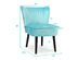 Costway Set of 2 Armless Accent Chair Upholstered Leisure Chair Single Sofa - Turquoise