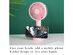 Handheld Fan Battery Operated USB Rechargeable - Blue