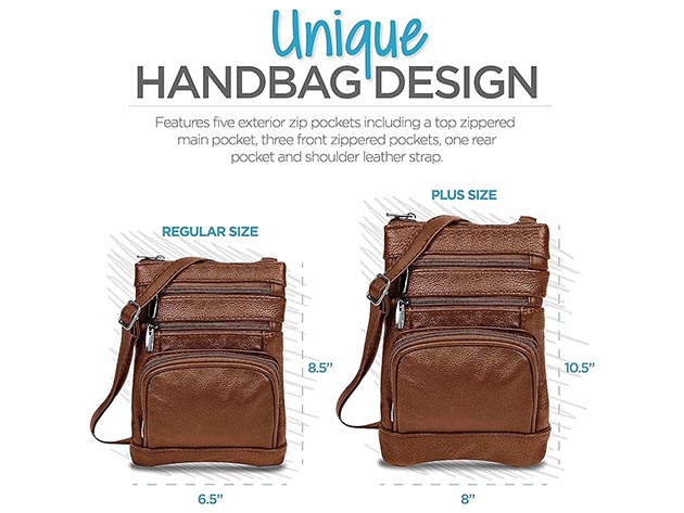 Krediz Leather Crossbody Bag for Women (Regular/Coffee)