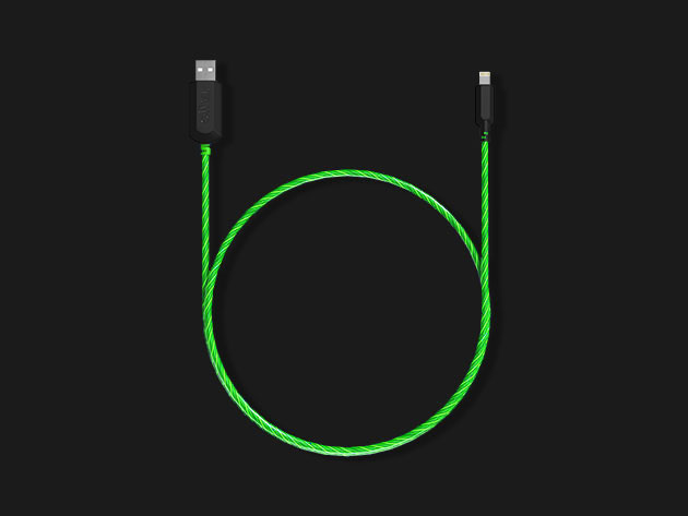 Electron Flow MFi-Certified Charging Cable (Green)
