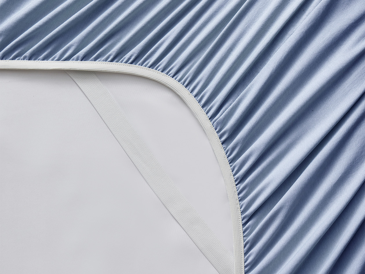 Bamboo Blend Chambray Sheet Set (Light Blue/Queen)