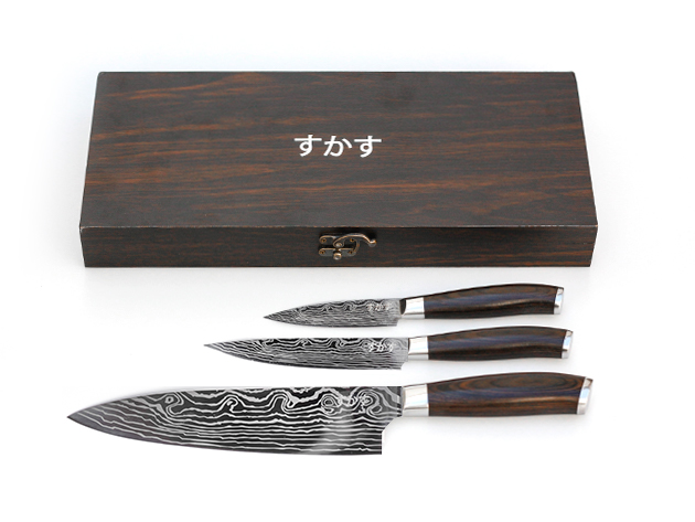 Sukasu Osami Japanese 3-Pc Chef's Knife Set: 2-Pack