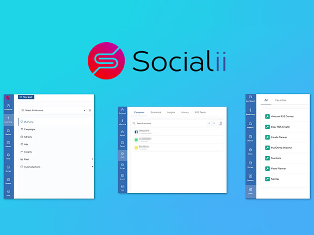 Socialii All-in-One Social Media Manager: Lifetime Subscription