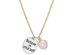 Inspired Life Gold-Tone "Believe in Yourself" Disc and Stone Charm Pendant Necklace