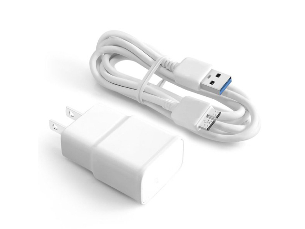 Galaxy S5/Note 3 Charger, USB 3.0 Wall with USB 3.0 Charge & Sync Cable-White