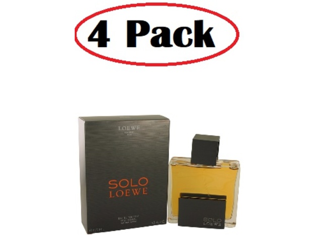 4 Pack of Solo Loewe by Loewe Eau De Toilette Spray 4.2 oz