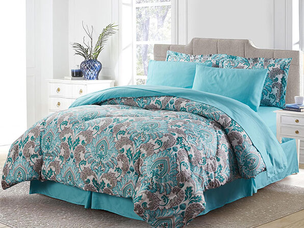 Bibb Home 8 Piece Down Alternative Comforter Set Chelsea King