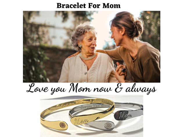 Mom Bracelets Engraved Bracelets Love you Mom now & always