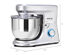 Costway Tilt-Head Stand Mixer 7.5 Quart 6 Speed 660W w/Dough Hook, Whisk & Beater Silver