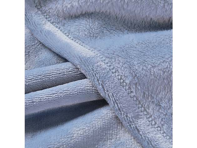 Classic Solid Fleece Blanket Chambray King