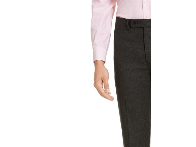 Calvin Klein Men's Slim-Fit Stretch Mini-Grid Dress Pants Navy Size 35X30