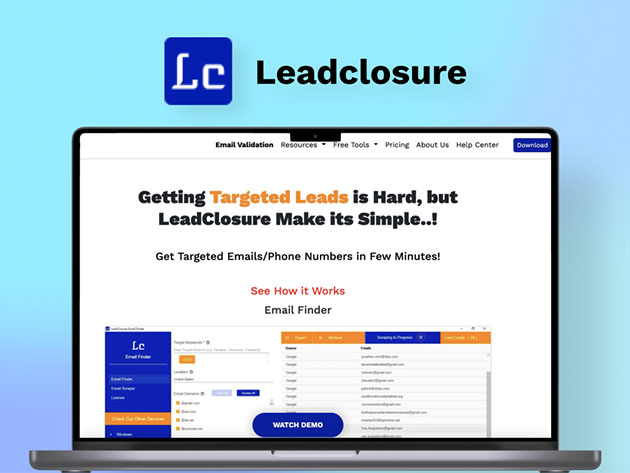 LeadClosure Email Finder: Lifetime Subscription