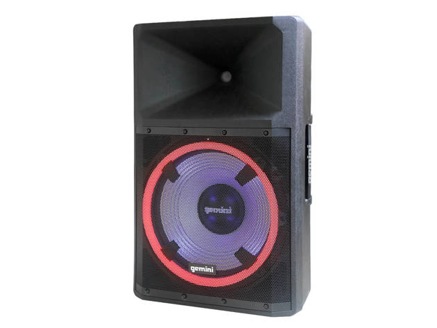 Gemini GSPL2200PK Bluetooth Party Speaker with Party Lights, Microphone, and Speaker Stand