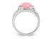 3/5 Carat (ctw) Natural Pink Opal Ring in Sterling Silver - 8