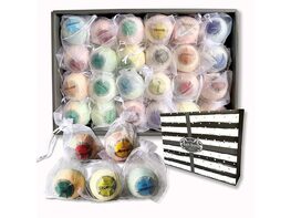 Bath Bomb Gift Set. 24 Individually Wrapped Bath Bombs in Mesh Bags. Party Favors, Wedding Favors