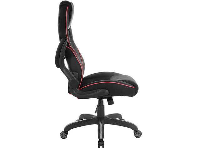 DesignLab XEN25RD Xeno Gaming Chair in Faux Leather - Red