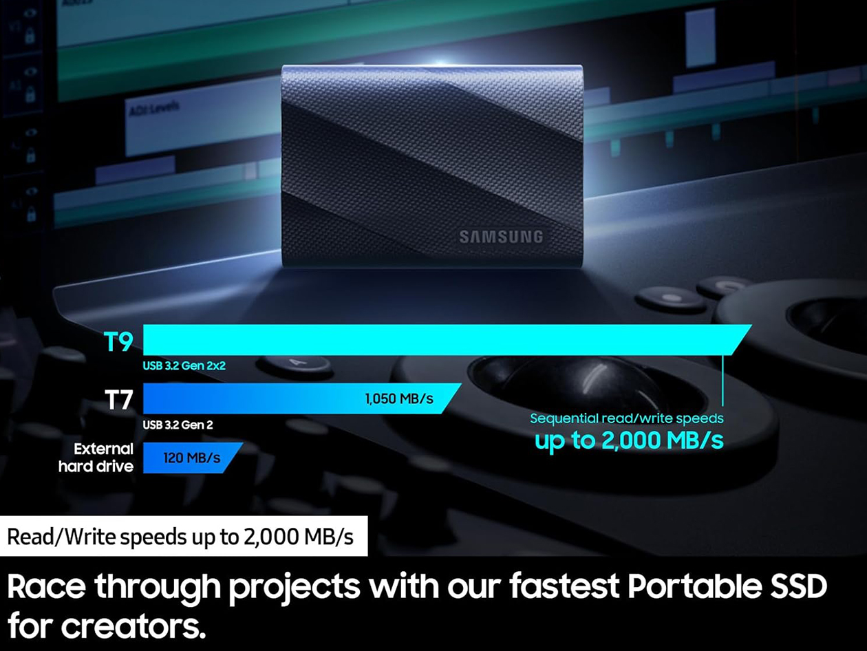 Samsung T9 4TB Portable SSD (Black)