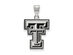 Sterling Silver Texas Tech U. Large Enamel Pendant