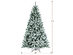 7 Foot Pre-lit Snow Flocked Hinged Christmas Tree w/1116 Tips & Metal Stand