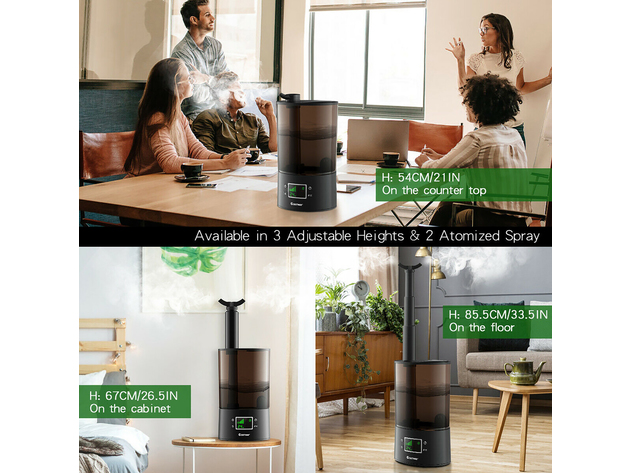Costway 6.5L Ultrasonic Humidifier 360degrees 5-Level Mist Settings - Black