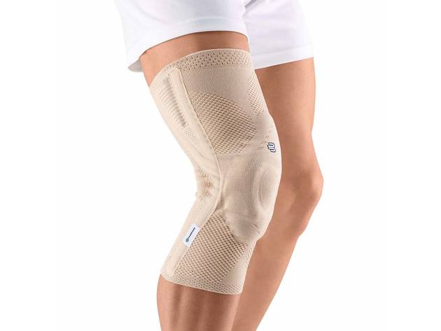 Bauerfeind GenuTrain P3 Right Knee Support For Misalignment Of The Kneecap, Size 1, Natural Gold