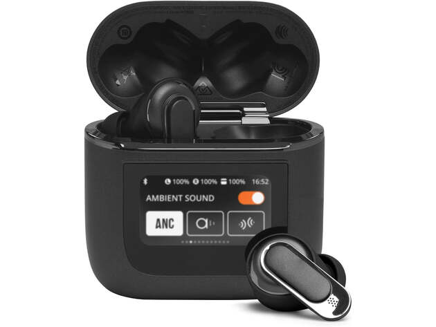 True Wireless Noise Cancelling Earbuds with Touchscreen Case