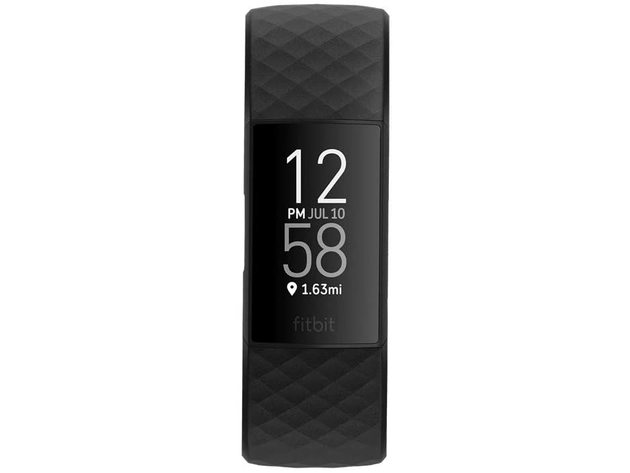 Fitbit FB417BKBK Charge 4 Advanced Bluetooth Touchscreen Fitness Tracker - Black (Refurbished, Open Retail Box)