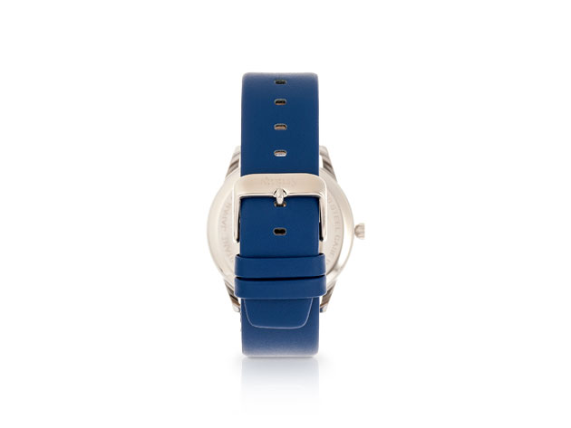 Simplify 6300 Series Leather Band Watch (Blue/Silver)