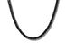 3mm Round Cut Tennis Necklace with Black Stones (24")