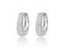 Silver Hoop Earrings with Cubic Zirconia