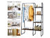 Costway Metal Garment Rack Free Standing Closet Organizer w/5 Shelves Hanging Bar Black