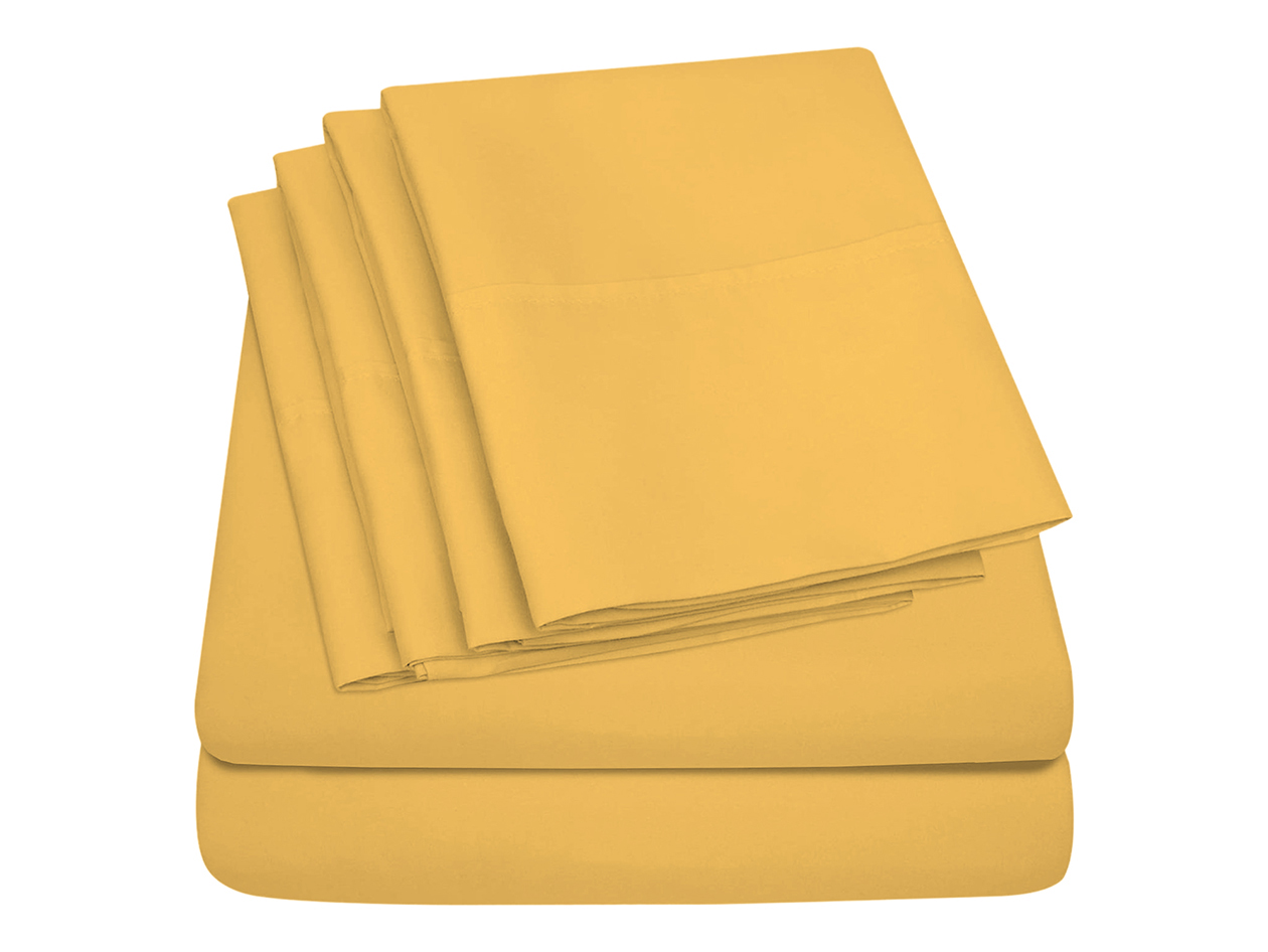 Super-Soft 1800 Series Bamboo Blend 6-Piece Sheet Set (Gold/Full)