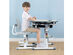Costway Children Desk Chair Set Adjustable Study Table Drawer - Gray