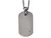 Mens Titanium Dog Tag Pendant Necklace with Diamond Accent and Chain