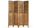 Costway 4 Panel Folding Privacy Room Divider Screen Home Furniture 5.6 Ft Tall - Brown