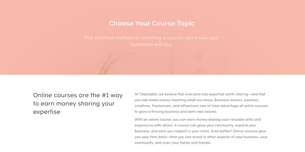 Choose Your Course Topic