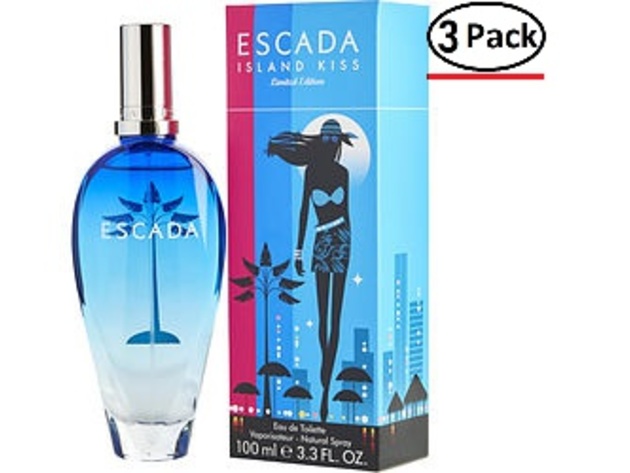 ESCADA ISLAND KISS by Escada EDT SPRAY 3.4 OZ (2011 LIMITED EDITION) for WOMEN ---(Package Of 3)