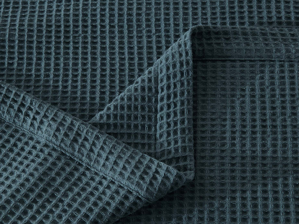 Vintage Cotton Waffle Blanket (Throw/Indigo)