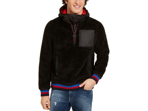 Tommy Hilfiger Men's Ski Patrol Hoodie Black Size Small