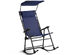 Costway Folding Rocking Chair Rocker Porch Zero Gravity Furniture Sunshade Canopy - Blue