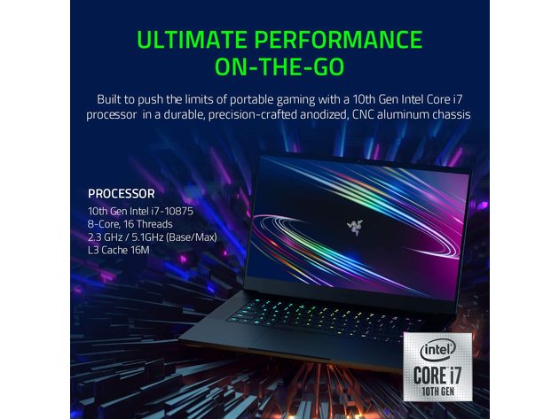 Razer Blade 15 Advanced 15.6" Gaming Laptop | Intel Core i7 | 16GB RAM | NVIDIA GeForce RTX 2070 SUPER | 512GB SSD