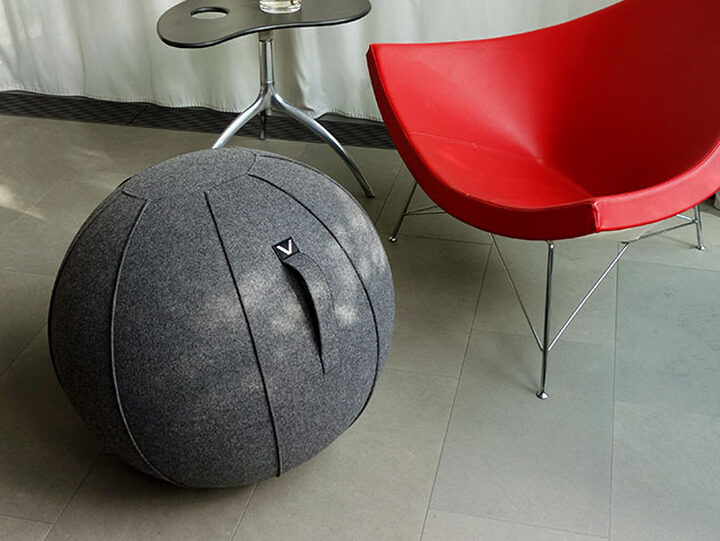 Vivora Luno Classic Felt Sitting Ball with Handle for Home and