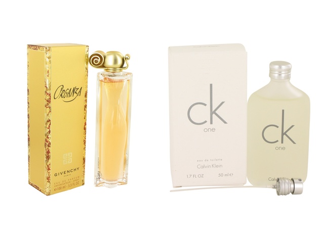 Gift set  ORGANZA by Givenchy Eau De Parfum Spray 3.4 oz And  CK ONE EDT Pour/Spray (Unisex) 1.7 oz