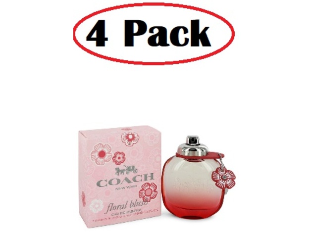 4 Pack of Coach Floral Blush by Coach Eau De Parfum Spray 3 oz
