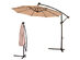 Costway 10' Hanging Solar LED Umbrella Patio Sun Shade Offset Market W/Base Beige