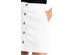 Maison Jules Women's Button-Front Denim Skirt White Size 8